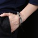 999 Sterling Silver Double Dragon Luck Bracelet