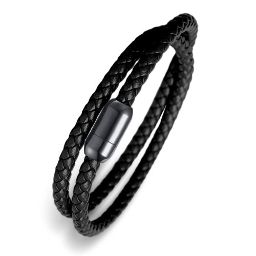 Genuine Leather Red String Protection Magnetic Bracelet