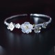 925 Sterling Silver Plum Flower Blessing Adjustable Bangle 925 Sterling Silver Plum Flower Blessing Adjustable Bangle