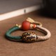 Handmade Tibetan Nine-Eye Dzi Bead Wealth Rope Bracelet Handmade Tibetan Nine-Eye Dzi Bead Wealth Rope Bracelet