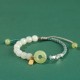 Sterling Silver Hetian Jade Luck Bracelet