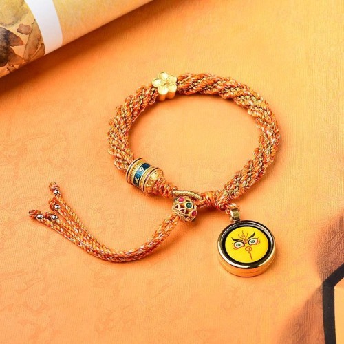 Tibetan Five God of Wealth Amulet Bracelet Tibetan Five God of Wealth Amulet Bracelet