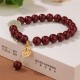 Cinnabar Hetian Jade Four Leaf Clover Bracelet Cinnabar Hetian Jade Four Leaf Clover Bracelet