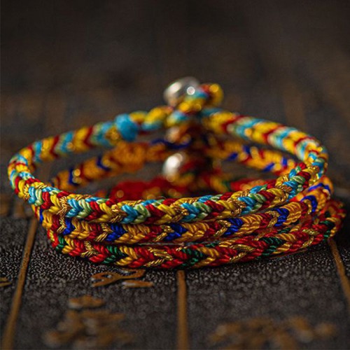"May You Be Good Fortune" Multicolored Bracelet "May You Be Good Fortune" Multicolored Bracelet