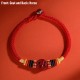 Year of the Dragon 925 Silver Cinnabar Auspicious Bracelet Year of the Dragon 925 Silver Cinnabar Auspicious Bracelet