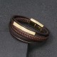 Simple Titanium Steel Leather Luck Bracelet Simple Titanium Steel Leather Luck Bracelet