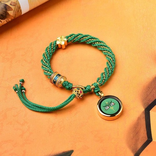 Tibetan Five God of Wealth Amulet Bracelet Tibetan Five God of Wealth Amulet Bracelet