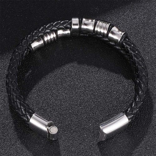 Layered Leather Weave Fortune Bracelet Layered Leather Weave Fortune Bracelet