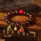 Swallowing Beast Cinnabar Bead Bracelet