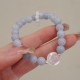 925 Silver Amethyst Aquamarine Cat's Eye Healing Bracelet
