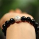 Sterling Silver Onyx Protection Bracelet