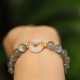 Moonstone Hetian Jade Peace Buckle Healing Bracelet Moonstone Hetian Jade Peace Buckle Healing Bracelet