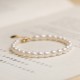 14K Gold Plated Pearl Crystal Shell Charm Bracelet 14K Gold Plated Pearl Crystal Shell Charm Bracelet