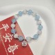925 Silver Cat's Eye Aquamarine Support Bracelet 925 Silver Cat's Eye Aquamarine Support Bracelet