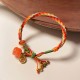 Persimmon Red Agate Strength Reincarnation Knot Bracelet
