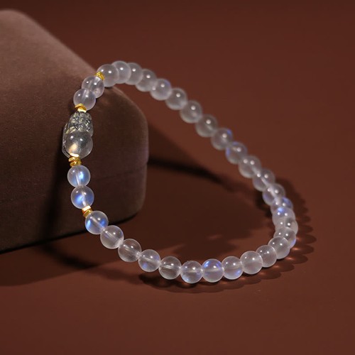 925 Sterling Silver Gold Plated Moonstone PiXiu Bracelet 925 Sterling Silver Gold Plated Moonstone PiXiu Bracelet