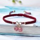 Strawberry Quartz Amethyst Green Phantom Positive Bracelet