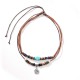Turquoise Small Flower Protection Double Layer Necklace Turquoise Small Flower Protection Double Layer Necklace
