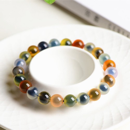 Colorful Candy Agate Harmony Strength Bead Bracelet
