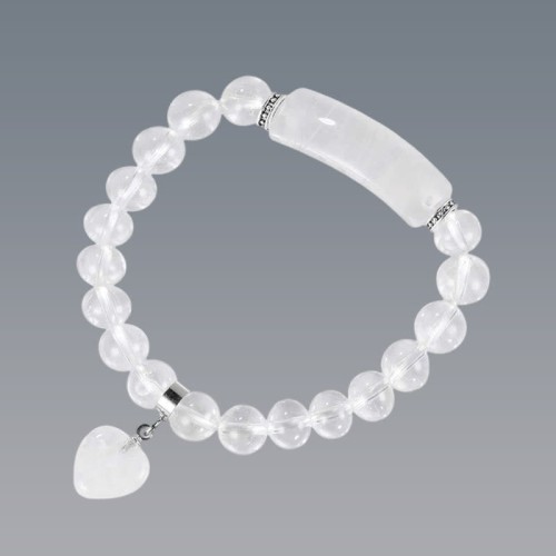 Quartz Heart Healing Beads Bracelet Quartz Heart Healing Beads Bracelet