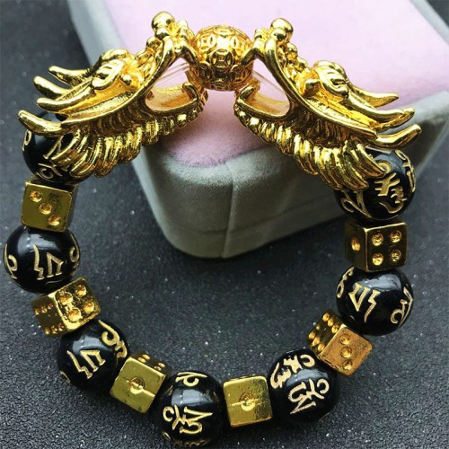Double Dragon Wealth Protection Bracelet