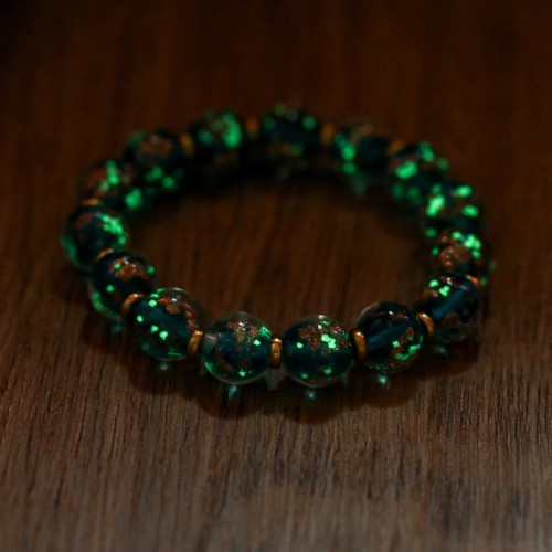 Gold Swallowing Beast Fluorescent Liuli Glass Success Bracelet Gold Swallowing Beast Fluorescent Liuli Glass Success Bracelet