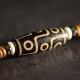 Tibetan Nine-Eye Dzi Bead Green Sandalwood Peace Wrap Bracelet Tibetan Nine-Eye Dzi Bead Green Sandalwood Peace Wrap Bracelet