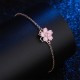 Sterling Silver Cherry Blossom Blessing Bracelet