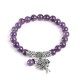 Natural Gemstone Tree of Life Lucky Charm Bracelet