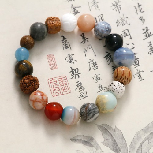 Bodhi Seed Crystal Agate Evil Spirits Protection Bracelet Bodhi Seed Crystal Agate Evil Spirits Protection Bracelet