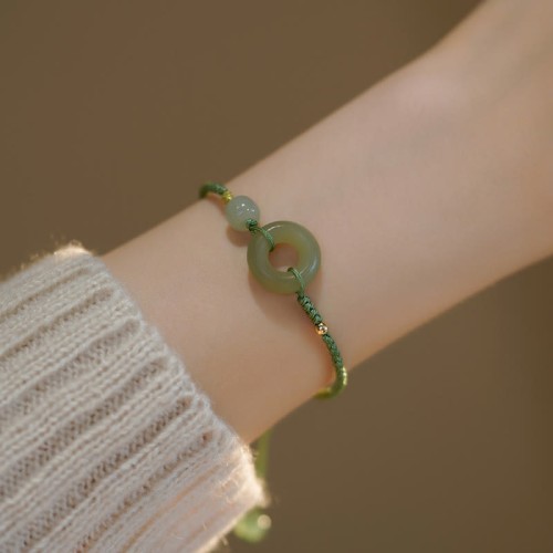 Lotus Jade Luck Happiness Bracelet