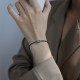 Gold Plated Black Spinel Cat Healing Bracelet