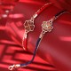 925 Sterling Silver Color-changing Four Leaf Clover Bracelet 925 Sterling Silver Color-changing Four Leaf Clover Bracelet