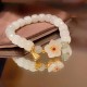 Jade Peach Blossom Pearl Luck Bracelet