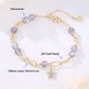 14K Gold Plated Strawberry Quartz M枚bius Loop Bracelet