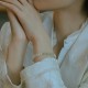 14K Gold Plated Pearl Hetian Cyan Jade Sincerity Bead Bracelet 14K Gold Plated Pearl Hetian Cyan Jade Sincerity Bead Bracelet