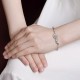 925 Silver Hetian Jade Peace Lotus Luck Bracelet 925 Silver Hetian Jade Peace Lotus Luck Bracelet