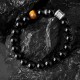 999 Silver Black Obsidian Tiger Eye Om Mani Padme Hum Bracelet 999 Silver Black Obsidian Tiger Eye Om Mani Padme Hum Bracelet