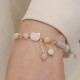 Strawberry Quartz Morganite Cat Love Bracelet
