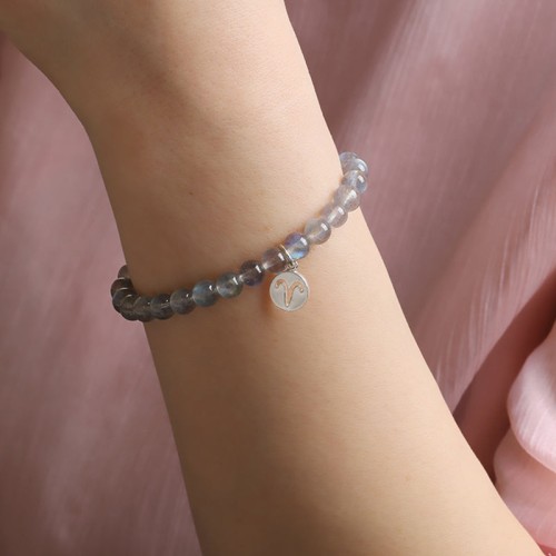 Zodiac Moonstone Charming Bracelet Zodiac Moonstone Charming Bracelet