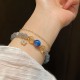 Natural Moonstone Flower Charm Healing Beads Bracelet Natural Moonstone Flower Charm Healing Beads Bracelet