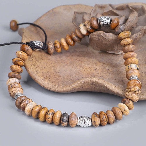 Picture Jasper Positive Beads Bracelet Picture Jasper Positive Beads Bracelet