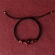 Handmade Lotus Cinnabar Blessing Braid Bracelet
