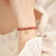 14K Gold Plated Strawberry Quartz Fu Charm Bracelet 14K Gold Plated Strawberry Quartz Fu Charm Bracelet