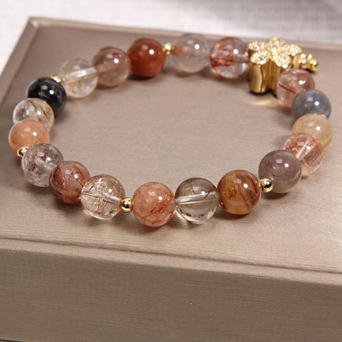 Rutilated Quartz Citrine Wealth Protection Bracelet Rutilated Quartz Citrine Wealth Protection Bracelet
