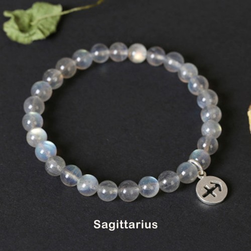 Zodiac Moonstone Charming Bracelet Zodiac Moonstone Charming Bracelet