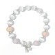 Cat's Eye Lavender Amethyst Rosette Charm Bracelet