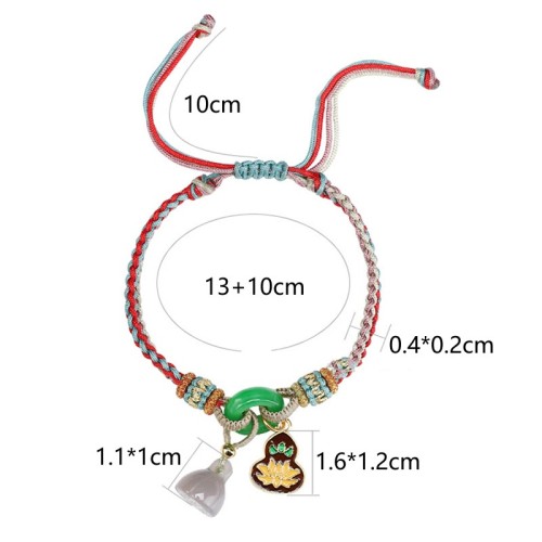 Colorful Rope Chalcedony Peace Harmony Bracelet