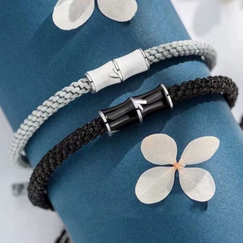 Bamboo Pattern Healing Couple Rope Bracelet