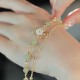 Gold Plated Jade Butterfly Flower Luck Bracelet Gold Plated Jade Butterfly Flower Luck Bracelet